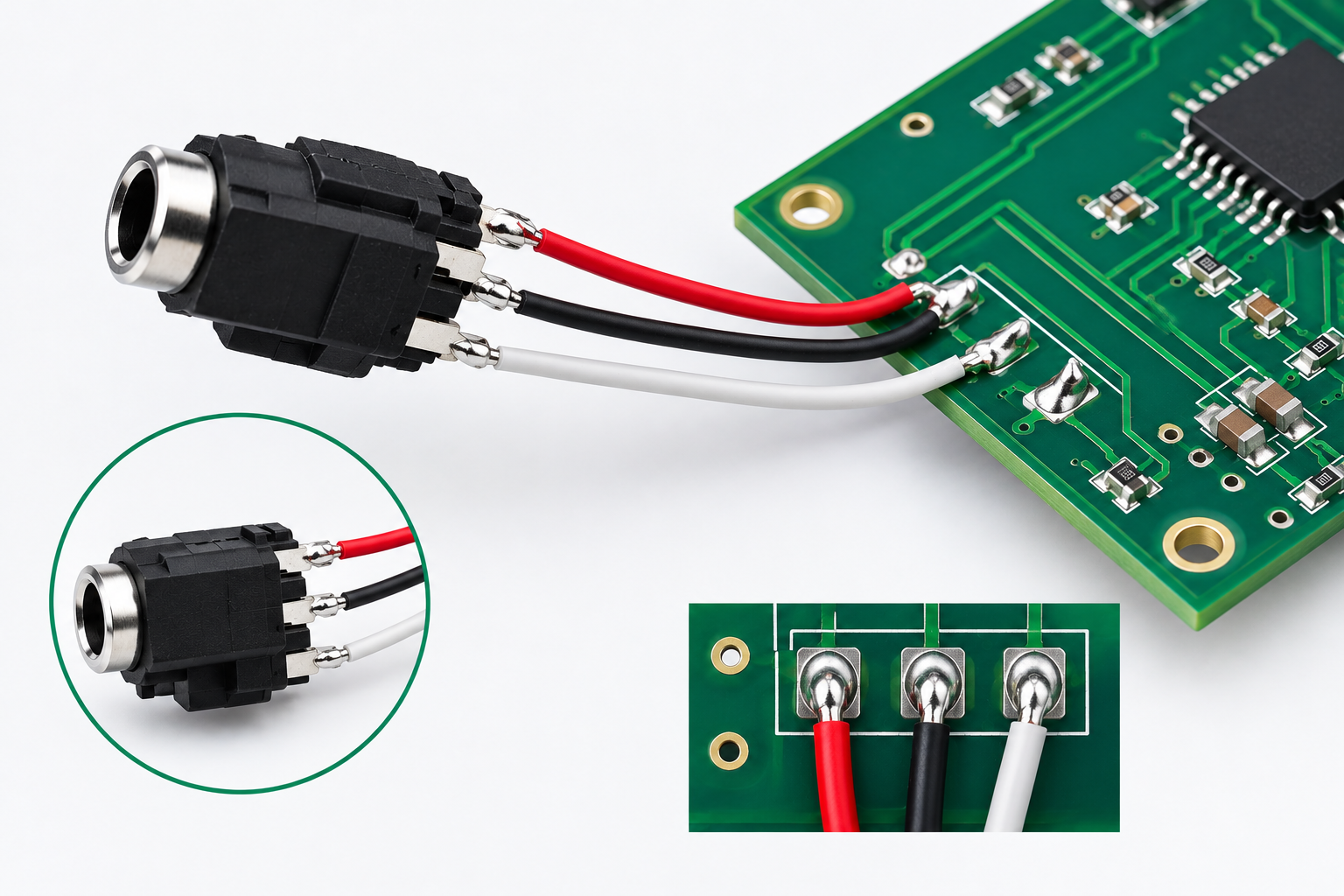 How to Wire an Input Jack to a PCB?